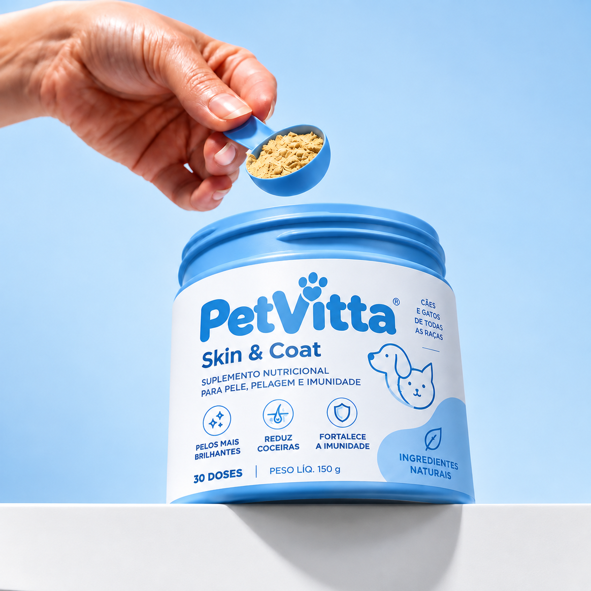 PetVitta™ Pele & Unhas – Suplemento para Pele e Pelagem